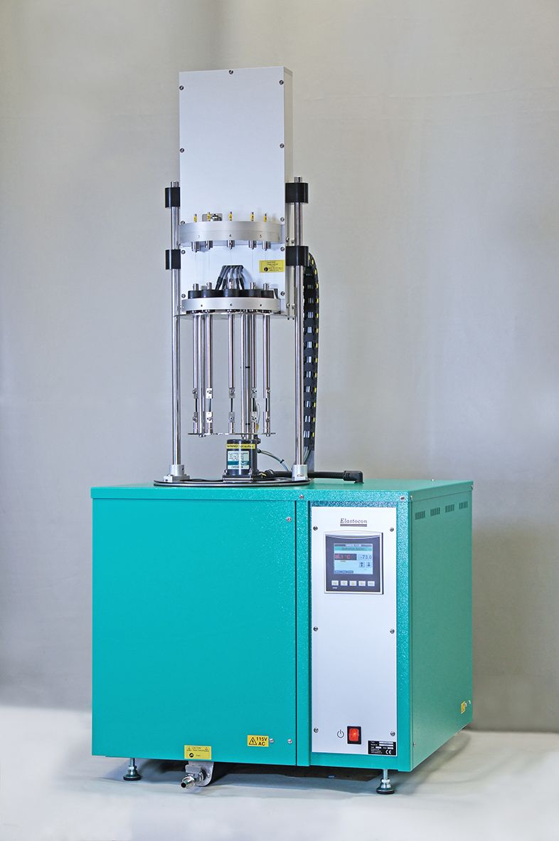 ET 02 - II - Automatický Gehmanův tester pro stanovení relativní tuhosti vulkanizovaných nebo termoplastických pryží